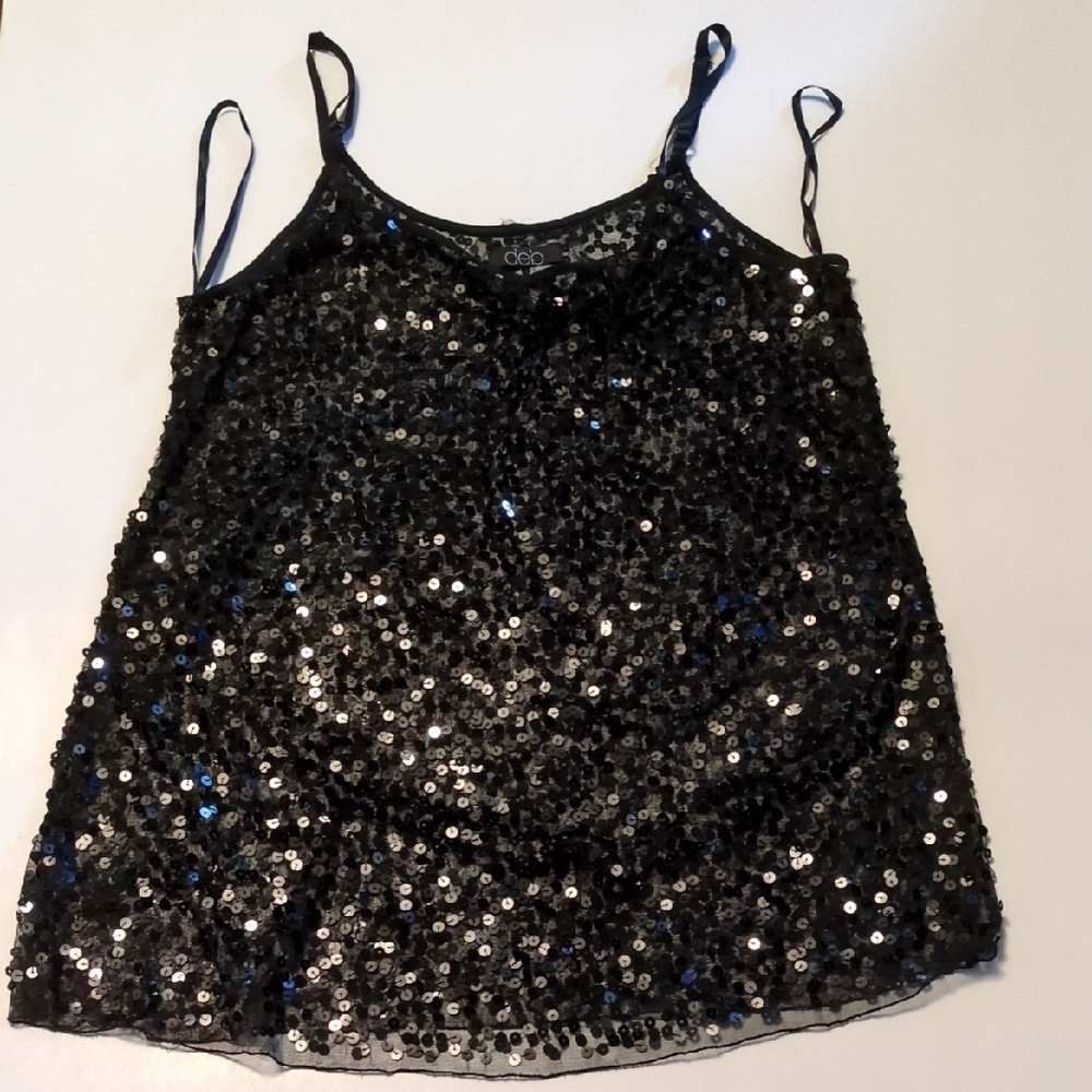 Deb Black Sequin Top